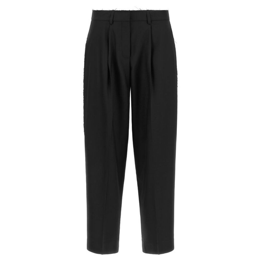 Gianluca Capannolo Black Wool Cropped Women's Pants